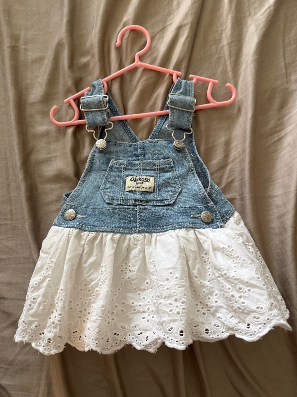 OSHKosh Denim overalls 0-3 month
